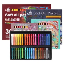 Kuelox Oil Pastels 24/36 Colors Soft Intense Pastel Stick Oily Crayons Washable Macaron Morandi Colors Artist Student Art Set
