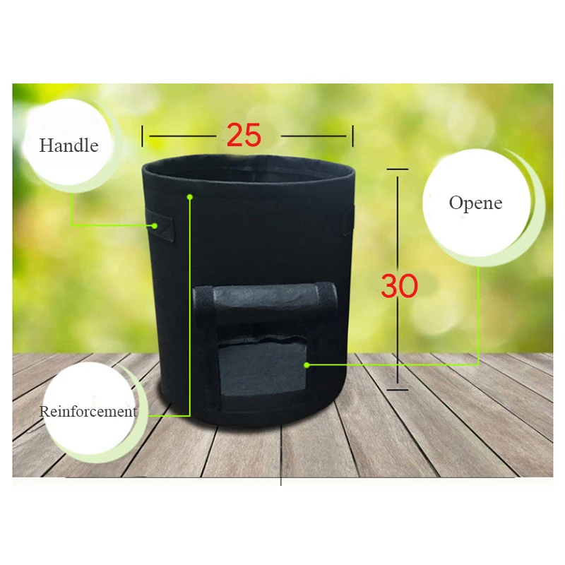 1 шт. выращивание картофеля Плантатор ткань мешок-контейнер для посадки растений растительный сад Sac Pomme De Terre утолщаются сад горшок посадки растут мешок