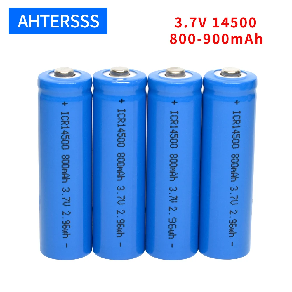 3 7 v 14500 аккумуляторная батарея литиевая aa 2A 800-900mAh литий-ионные батареи |