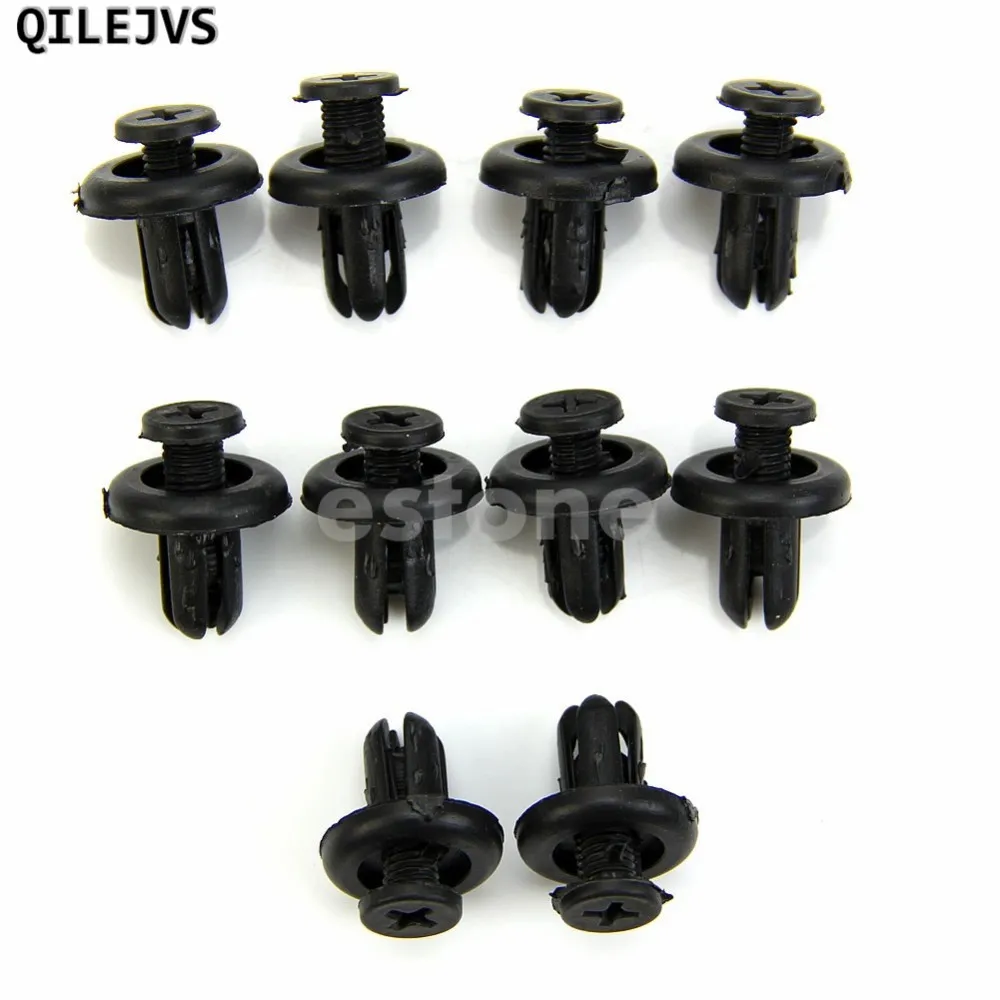10pcs Hole Plastic Push Screw Rivet Panel Fixings Clips 7mm for Car Auto | Автомобили и мотоциклы