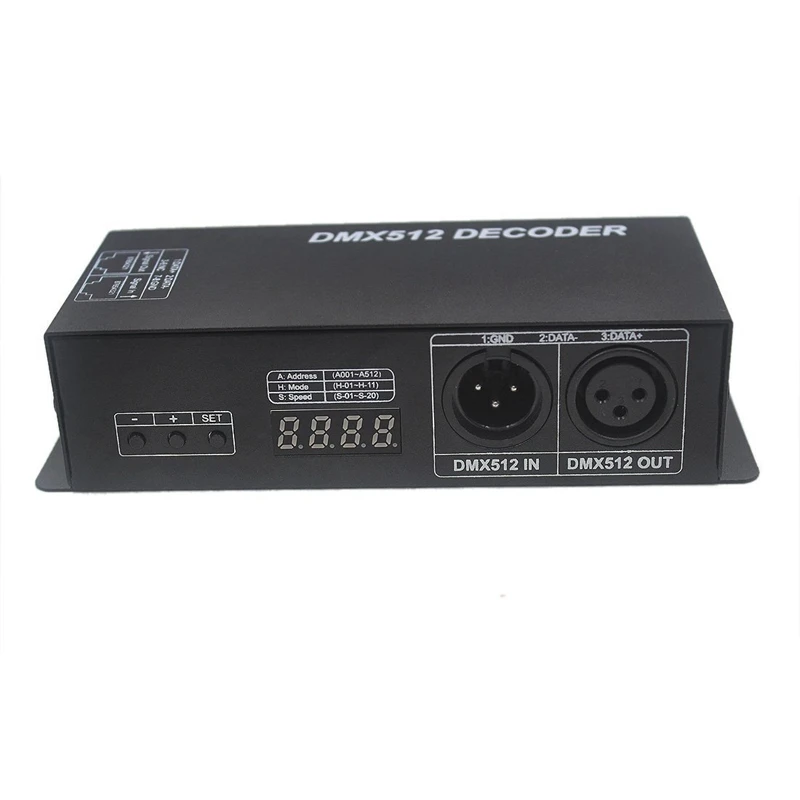 4CH RGBW DMX 512 декодер светодиодный контроллер 4 канала x 4A для светодиодной ленты светильник DC12-24V