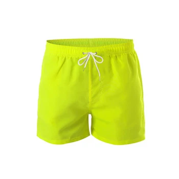 Summer Men Swim Trunks Plus Size Breathable Trunks Trouser Solid Swimwear Beach Shorts Slim Wear Outdoor Bathing Trunks 2