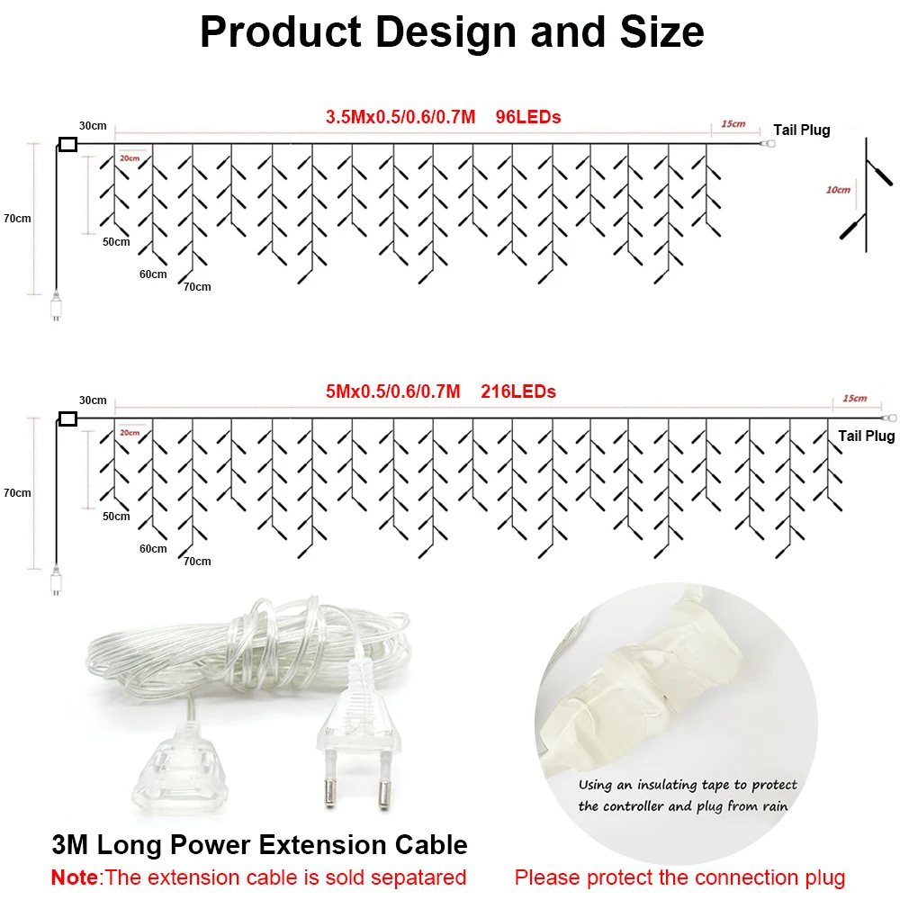 Рисунок 2 - Уличная светодиодная гирлянда в виде сосулек