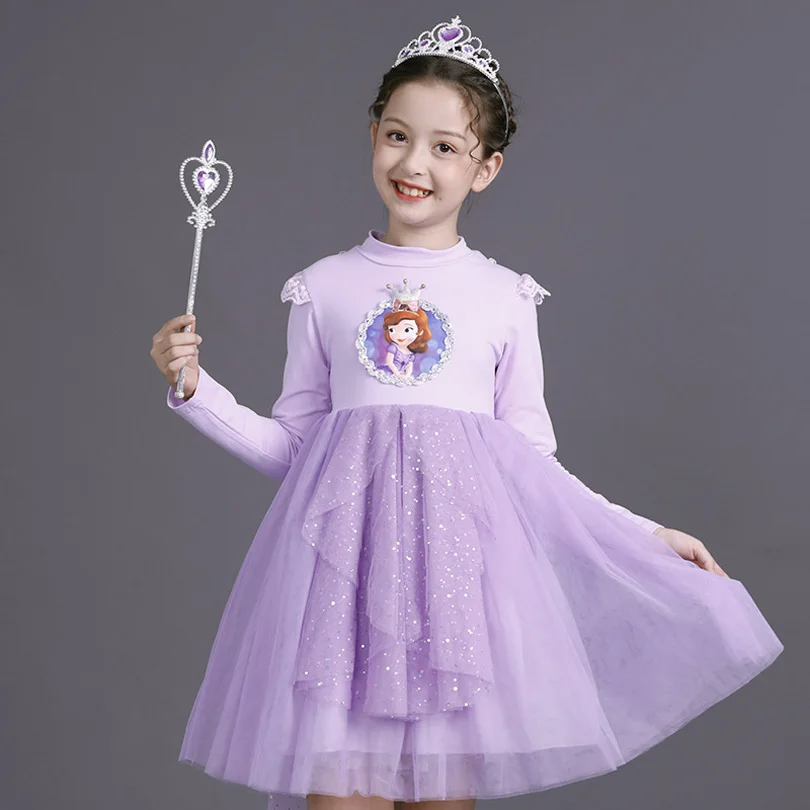 D Only dress Новинка; платье принцессы Анны и Эльзы для маленьких девочек; осеннее платье с длинными рукавами для девочек на Хэллоуин; платье для костюмированной вечеринки; рождественское платье; детская одежда - Цвет: D Only dress