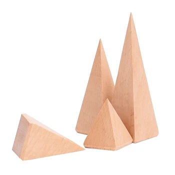 

4pcs Mixed Size 3.6cm/5.5cm/7.5cm/9.7cm Pyramid Triangle Ring Display Rack