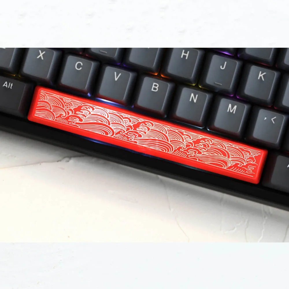 Janpenese стиль большая волна 6.25U Spacebar колпачки для filco UKBC Ducky Gauss Dujia переключатель Cherry механическая клавиатура ABS красный белый