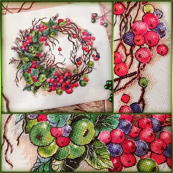 

Cross Stitch Kit Packages Counted Cross-Stitching Kits New NOT PRINTED Cross stich Painting Christmas Wreath
