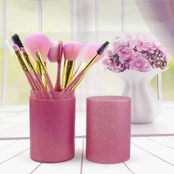 

9 Pcs Glitter Makeup Brushes Set Kits Professnial Beauty Fondation Blush Eyeshadow Lip Eyebrow Powder Brush Tools
