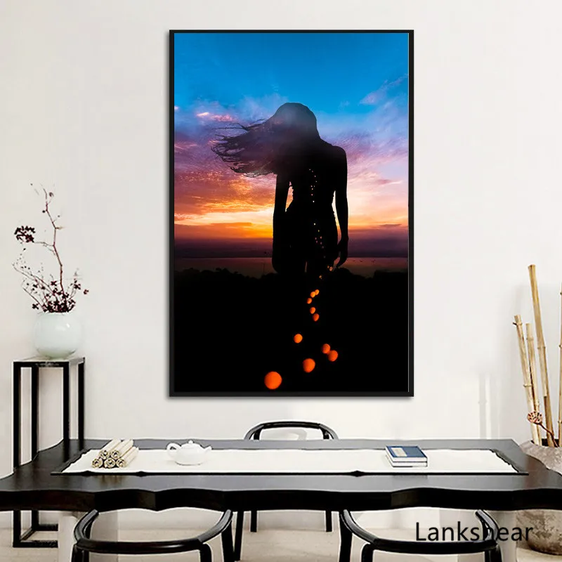 

Abstract Beautiful People Silhouette Paintings Wall Pictures For Living Room Landscape Painting Canvas Posters And Pritns