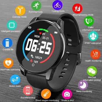 

Smart Bracelet Watch Man Wen Waterproof Blood Pressure Measurement Fitness Tracker Heart Rate Monitor Pedometer Smart Band