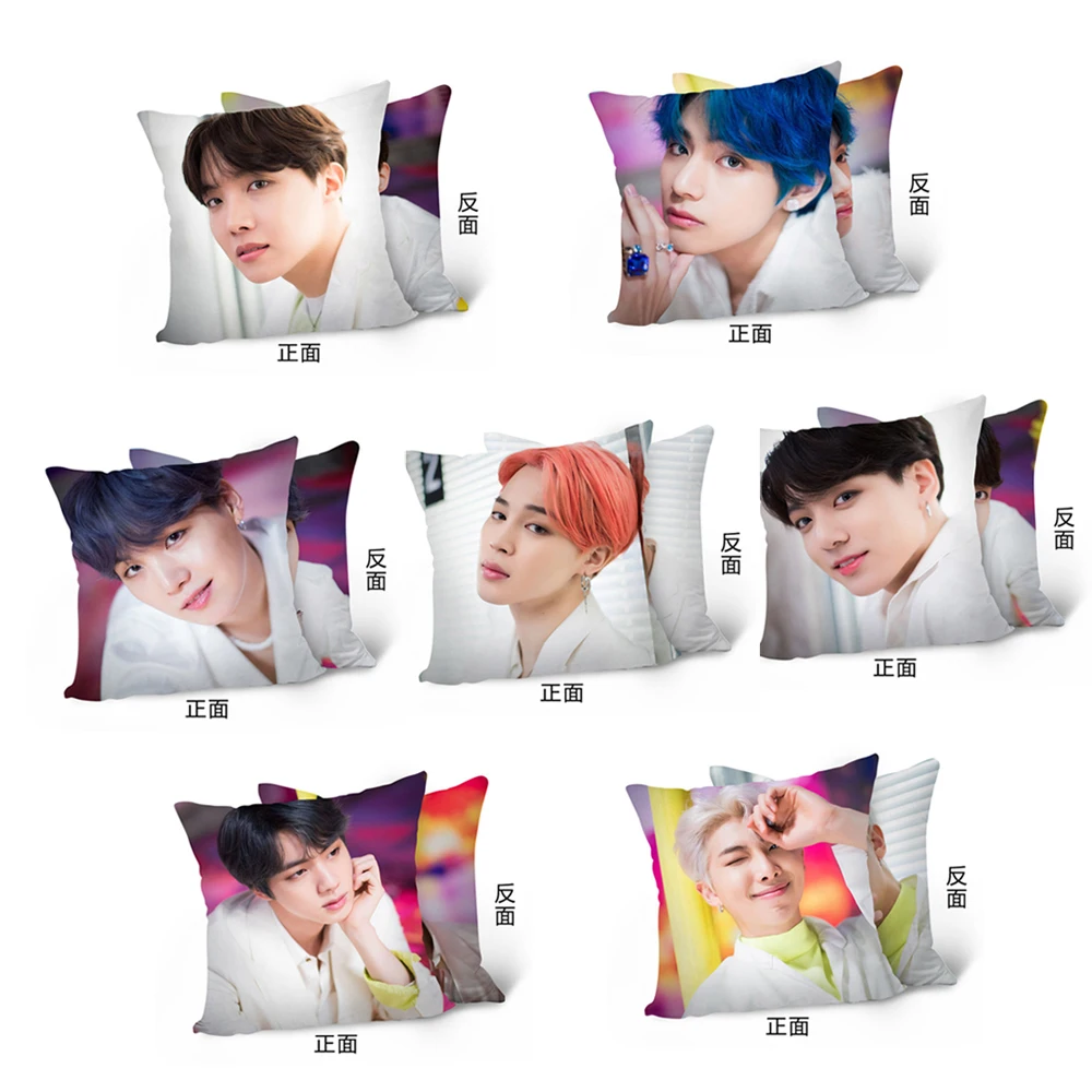 2 шт./лот двухсторонняя подушка Kpop Star Jin V Jhope Jungkook Rm Suga Jimin для украшения дома дивана