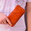AETOO Handmade vegetable tanned leather men's wallet, first layer cowhide wallet, multifunctional retro large-capacity wallet 3