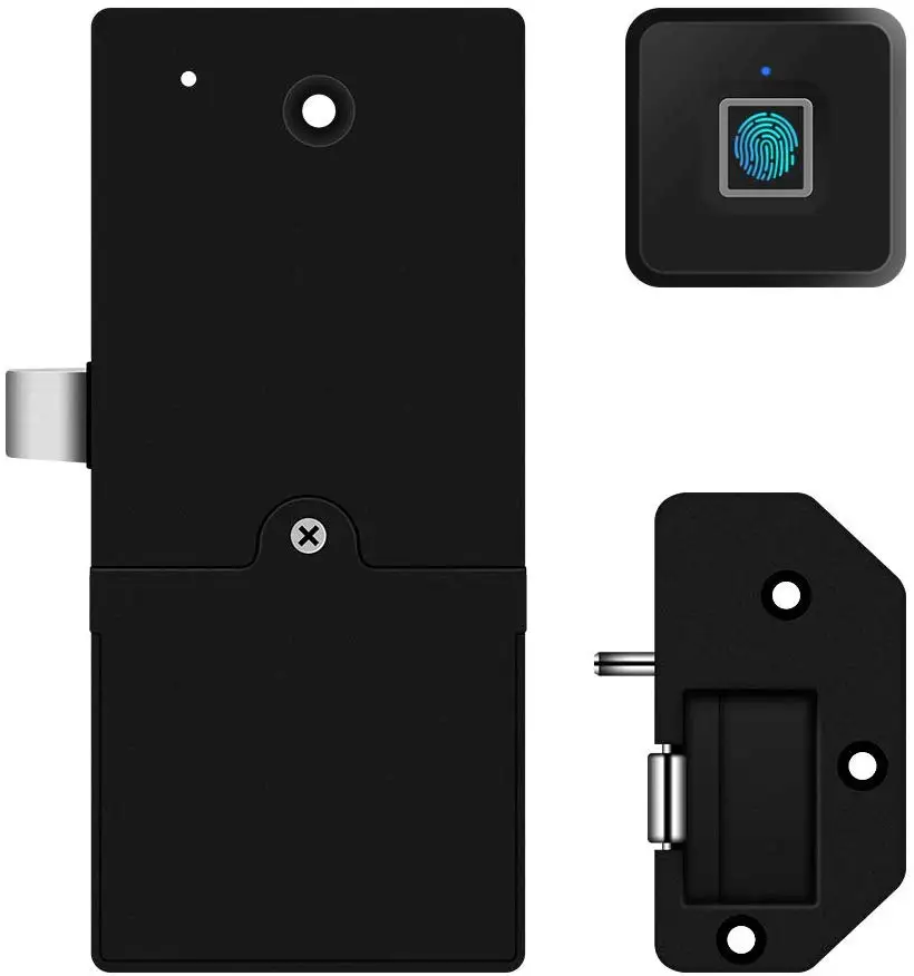 

Black Fingerprint Lock Electronic Cabinet Locks Biometric Digital Keyless Box Furniture Drawer Security Keyless Smart Locks Home