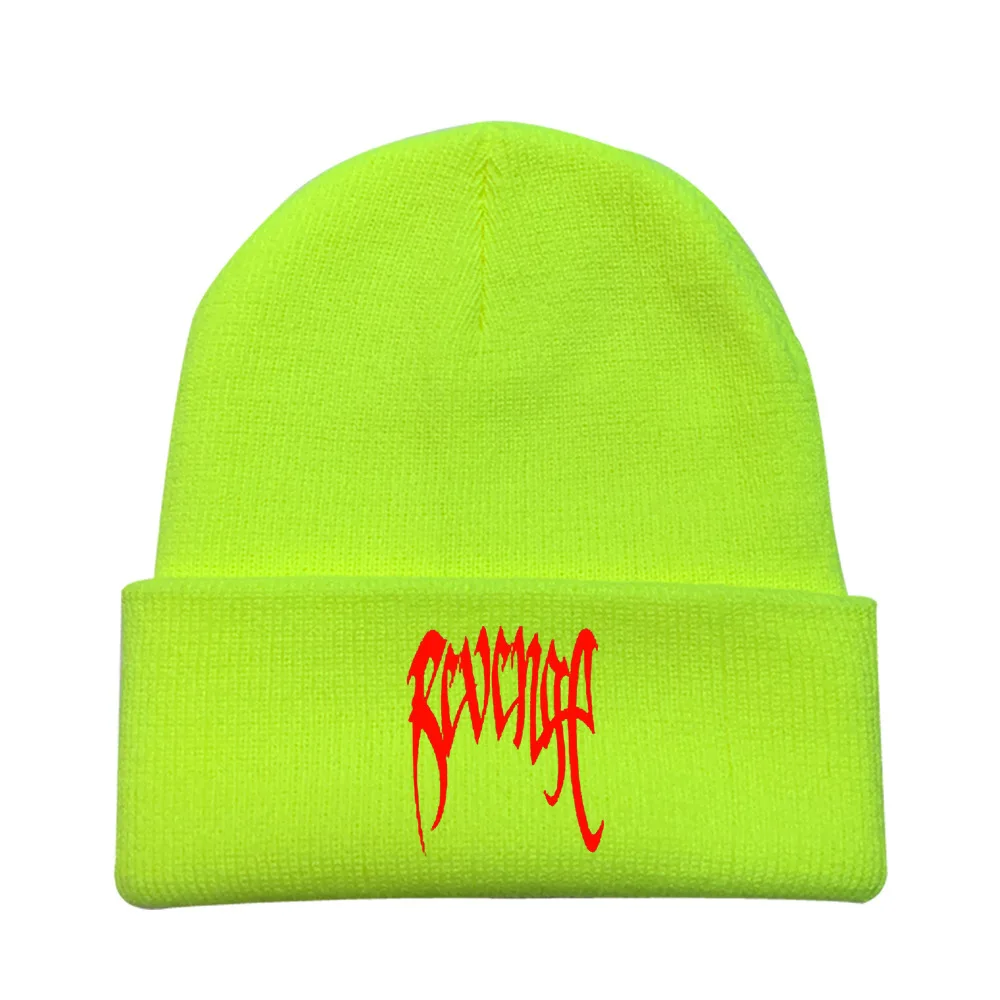 

Xxxtentacion Yellow Printings Crimping Hat Women's Europe And America Winter Plush Knitted Hat