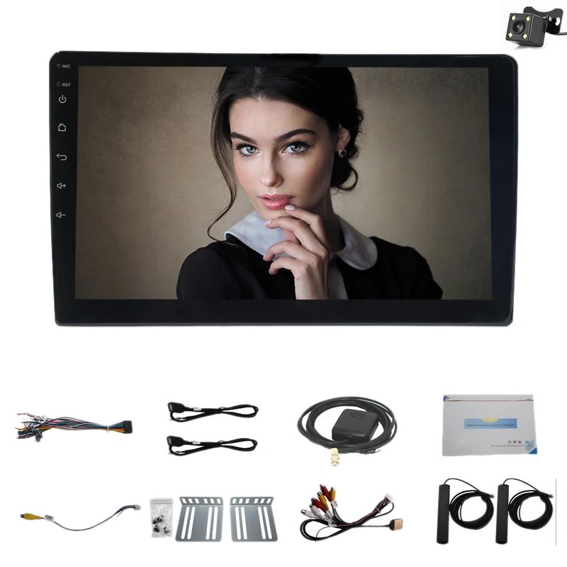 

Universal Car Stereo, 9 Inch 2 Din Android 8.1 Car Radio Quad Core WIFI 4G Netcom GPS Nav HD Radio Video Car MP5 Player Mirror L