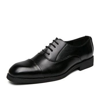 

Men's business dress shoes Big size 38-48 three-connected leather mens designer shoes Breathable Waterproof zapatos de hombre *