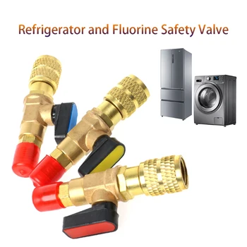 

1/4" Male To 5/16" Female SAE Straight Ball Valve AC Charging Brass Ball Valves Straight Ball Valves