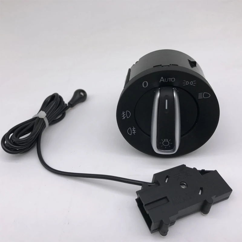 

1Pc Headlight Switch For VW Golf 5 6 MK5 MK6 Tiguan Touran Magotan Light Sensor Automatic Headlight Sensor And Switch chrome