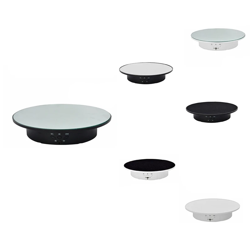 3 Speeds 20cm Intelligent Electric Rotating Display Stand Turntable Jewelry Holder Battery/USB Power | Обустройство дома