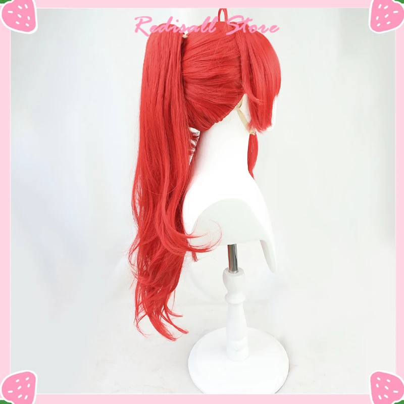 plus size costumes Comic Diluc Wig Genshin Impact Cosplay Red High Ponytail Long Curly Heat Resistant Adult Men Women Halloween Role Play spider woman costume