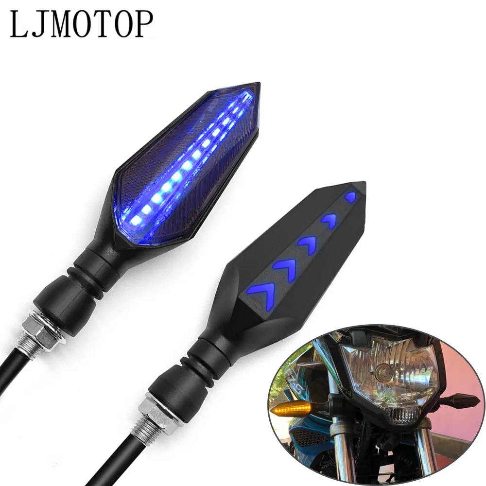 Светодиодная фара указателя поворота Flasher для мотоцикла передняя и задняя фары bmw