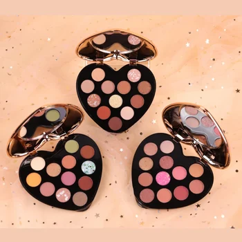 

12-color Heart Shape Eyeshadow Palette Waterproof Smudge-proof Colorfast Glitter Shimmer Matte Eye Shadow Podwer Makeup Pallete