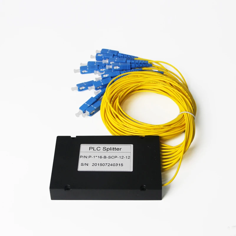 High Quality 1M SC UPC PLC 1X16 Fiber Optic splitter Box Single mode ABS Splitter Free shipping | Мобильные телефоны и
