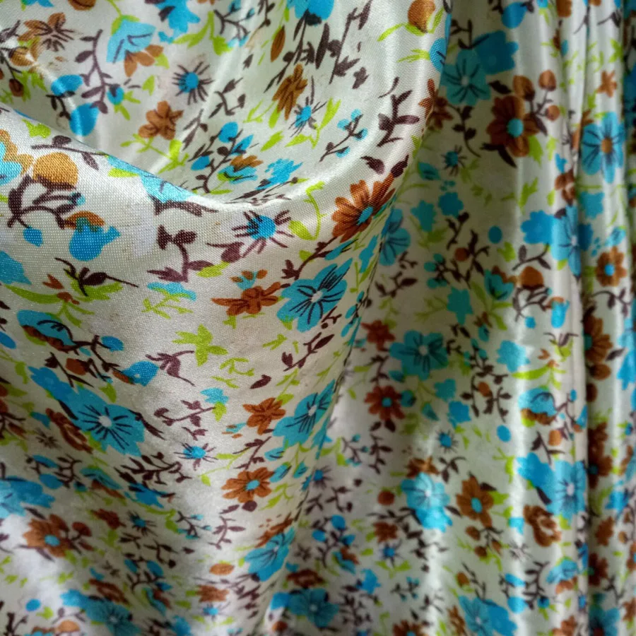 ON SALE Satin Fabric Craft Printed Ribbon Material Glossy Charmeuse Polyester Tilda Scarf Material