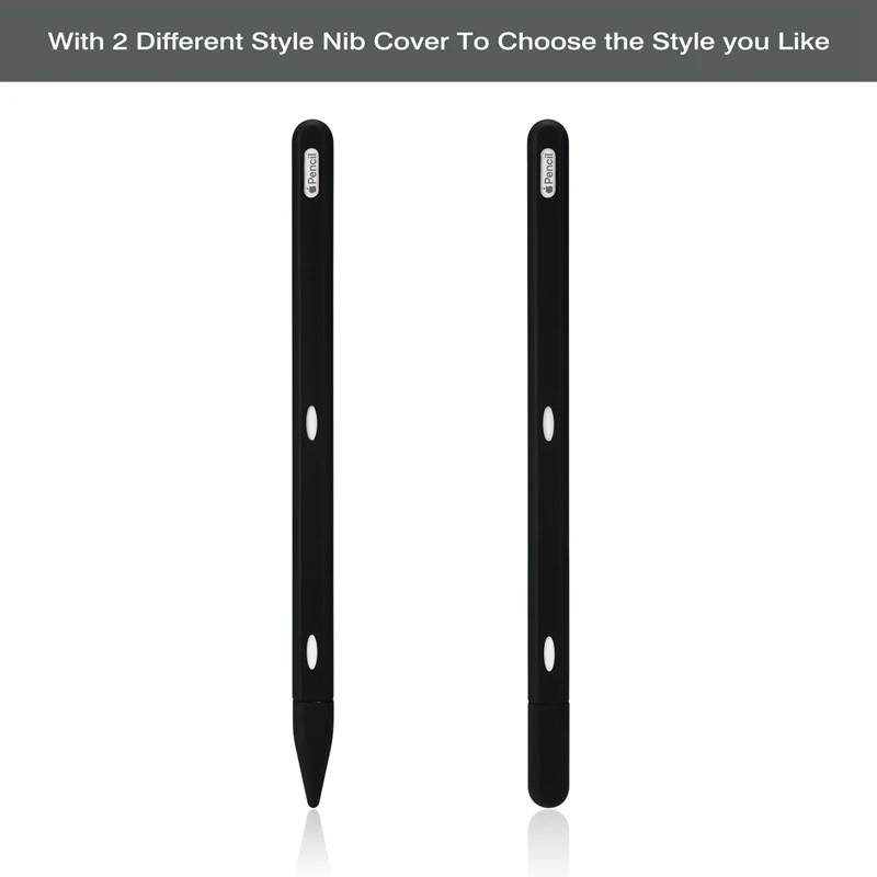 Teyomi For Apple Pencil 2 Case With 2pcs Nib Tip Cover,Soft Silicone Case For Apple Pen 2nd Generation Case For iPad Pencil 2