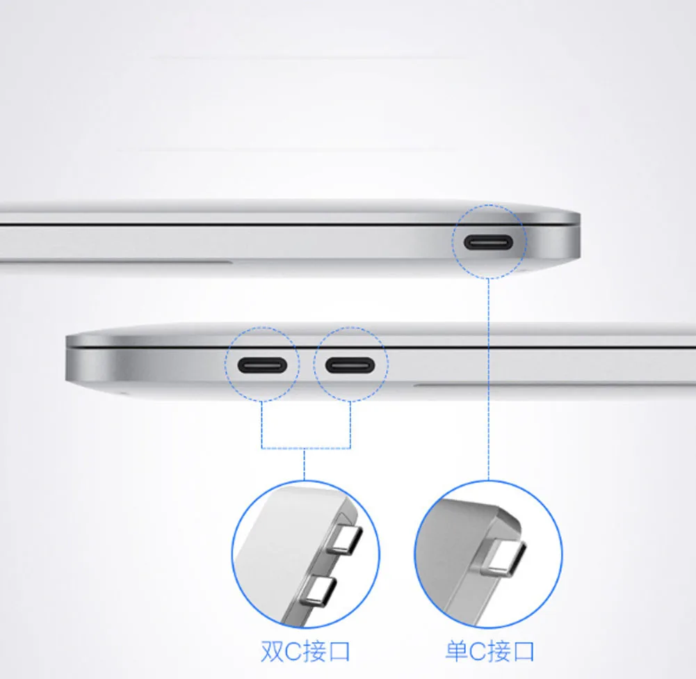 7 в 1 многопортовый концентратор type-C двойной USB-C концентратор адаптер 3,1 порт микро кардридер 4K HDMI для MacBook Pro