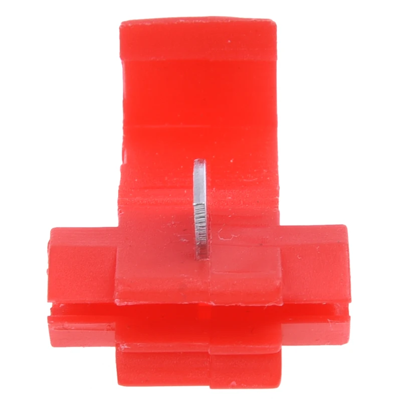 

100pcs Quick Splice Connectors Lock Wire Terminals Crimp Electrical Electric - Red