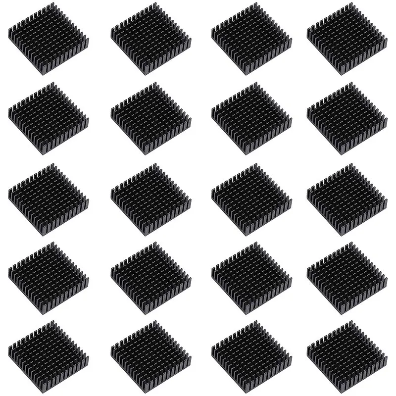 20PCS 40mm x 11mm Black Aluminum Heatsink Cooling Fin for MOSFET VRam Regulators VRM Stepper Driver | Компьютеры и офис