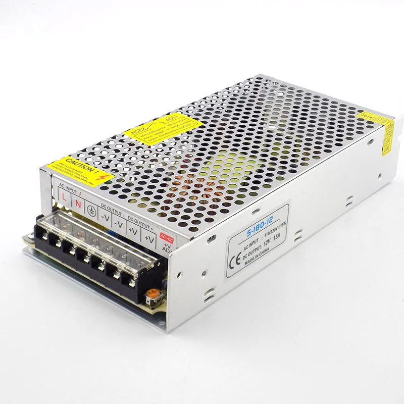 AC100V-265V в DC 12 В 15A трансформатор освещения CCTV Блок питания для камеры Драйвер адаптер конвертер светодиодный переключатель полосной зарядки A7