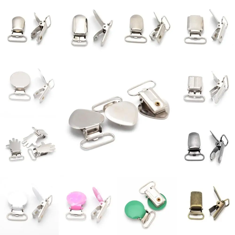 

5PCs Pacifier Clip Lead Free Metal Baby Holder Soother Pacifier Multicolor Mam Infant Dummy Clips Nipples Holder Baby Pacifier