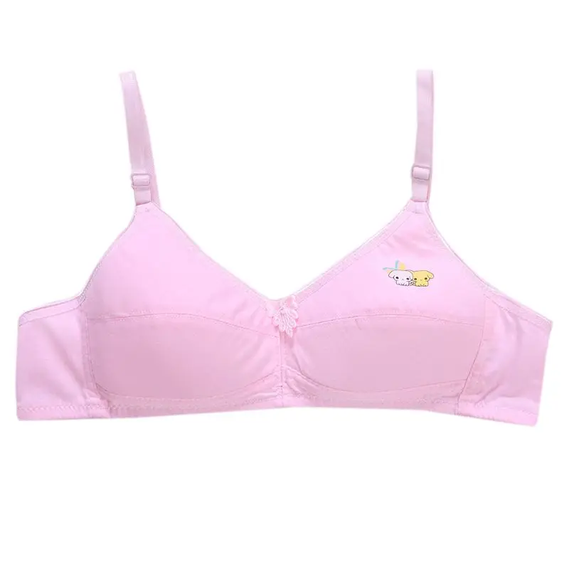 Pink-80A Бюстгальтер для девочек-подростков; Мягкое хлопковое нижнее белье без стальных колец для студентов; нижнее белье; удобные бюстгальтеры для девочек-подростков - Цвет: Pink-80A