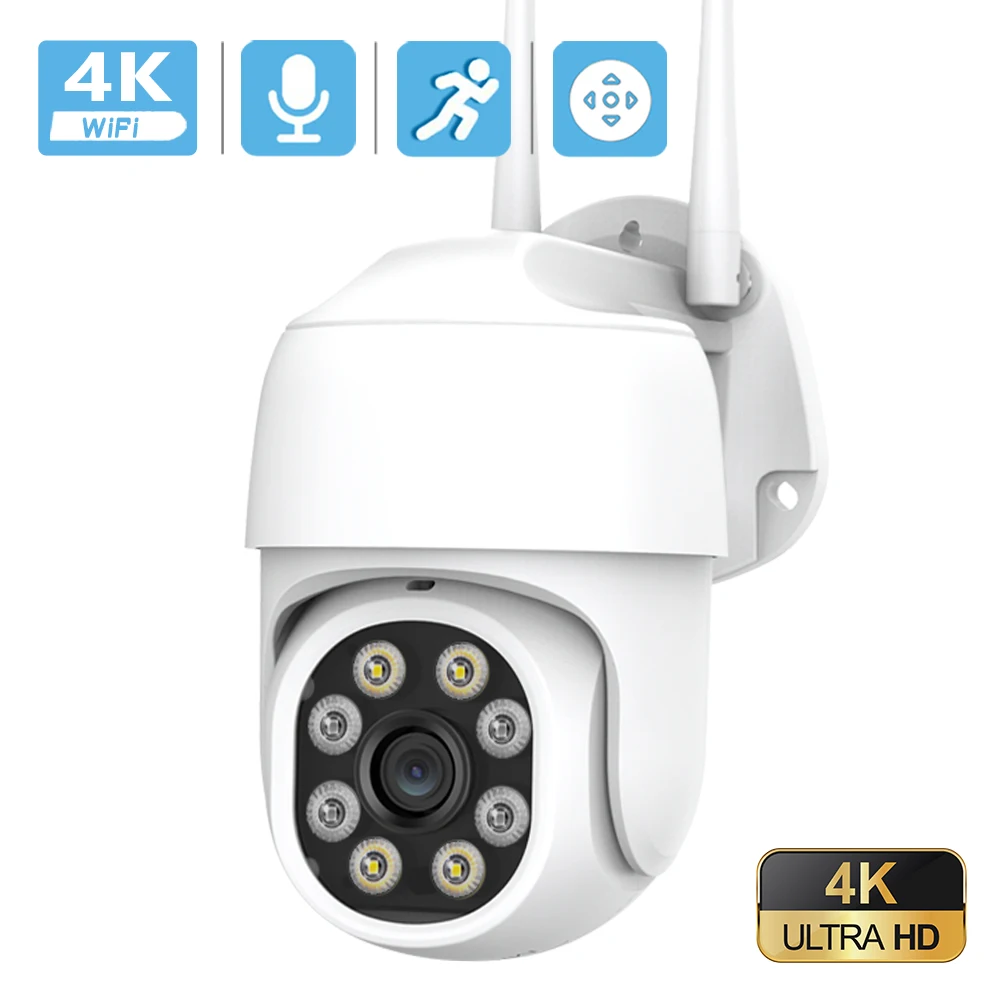 НОВАЯ 4K 8MP 5MP Ultra HD PTZ WiFi камера AI Обнаружение человека 1080P Аудио IP-камера