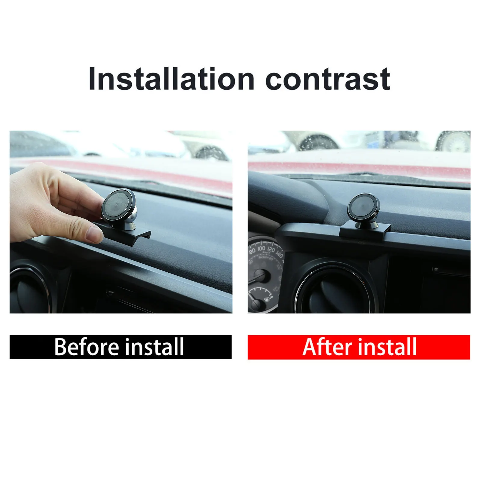 Aluminum Alloy Car 360-Degree Rotary Cell Phone Holder GPS Navigation Bracket Toyota Tacoma-Car Accessories