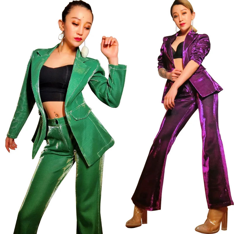 Крутые женские костюмы DS одежда для сцены бара ночного клуба dj женская джазовых