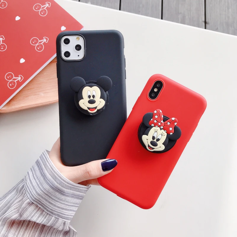 3D милый уличный мягкий чехол для iPhone X XR XS 11 Pro Max 6S 7 8 plus Чехол-держатель для samsung S8 S9 S10 A50 Note 8 9