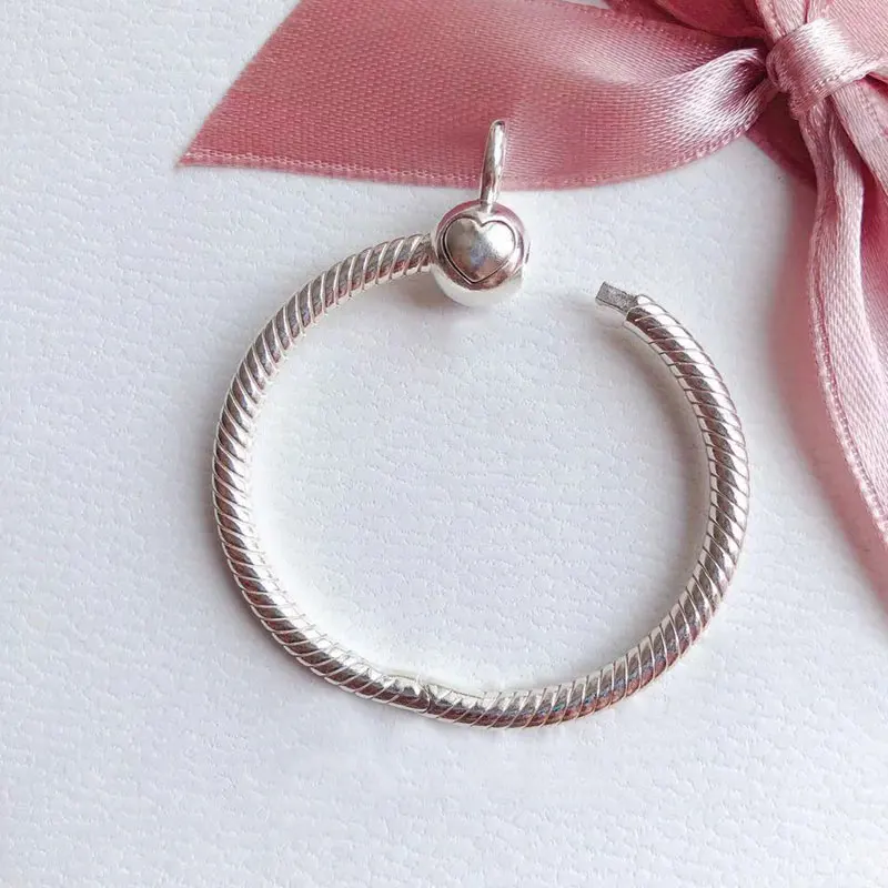 Charm Jewelry Heart O Pendant 925 Sliver O Pendant fit Original Cable Chain Necklace DIY Charm Beads Gift