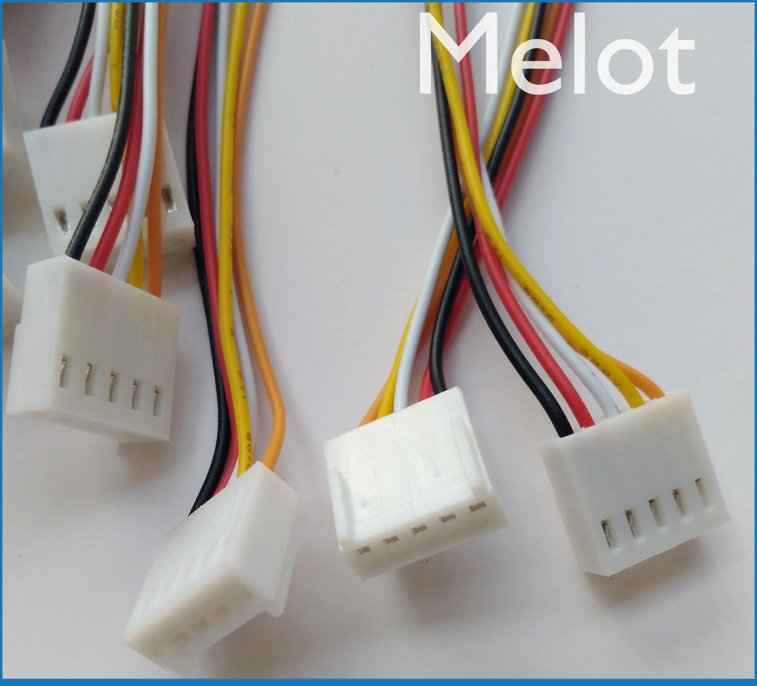 200 шт. 2510 2,54 мм Шаг 5 контактный разъем с 26AWG 300 мм провода кабель