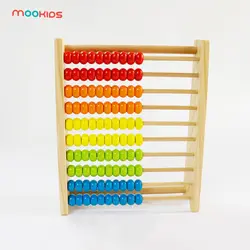 Mookids развивающая игрушка деревянная счеты детей раннего математическая обучающая игрушка цифры подсчета расчетные бусины счеты игрушка