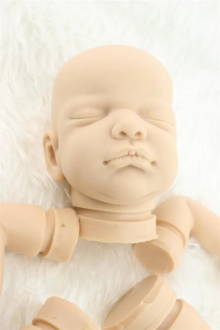 Handgemachte 18 "Reborn Kit Silikon Vollkopf Gliedform unlackiert Baby Doll 