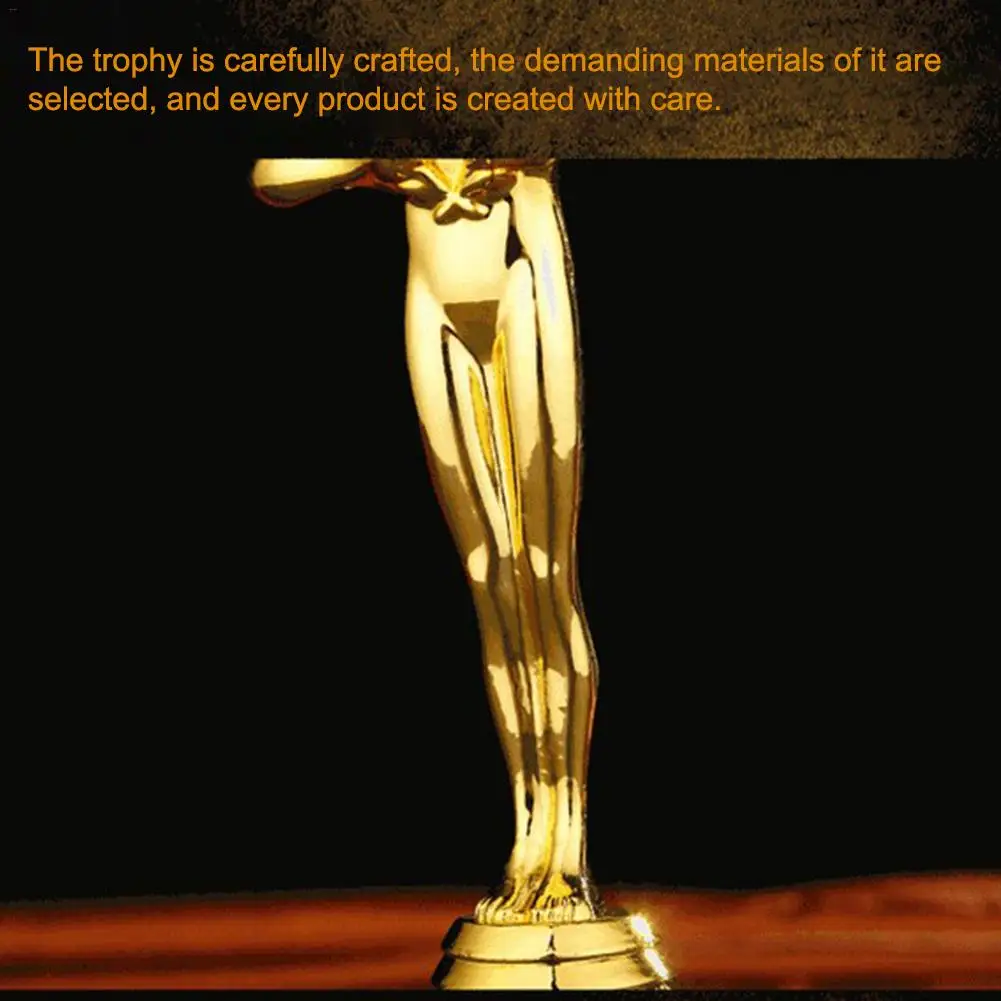 Персональный трофей Оскара, позолоченная маленькая золотая статуя, командные спортивные соревнования, ремесла, сувенир, вечерние, праздничный подарок, 24 см