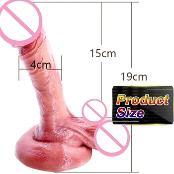Realistic Huge Testis Dildo Skin Feeling Penis G Spot Stimulate Soft Big Dick Suction Cup Females Masturbation Tools Sex Toys 5