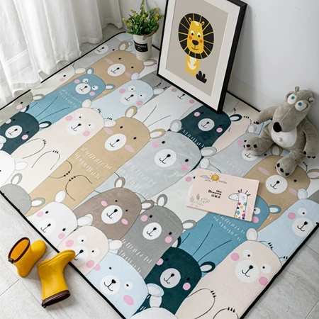 Carpet14 Милые Мультяшные животные ковры и маленькие коврики для гостиной мягкие детские комнаты Декор Площадь Ковры для спальни детская игровая палатка нескользящий коврик - Цвет: Carpet14