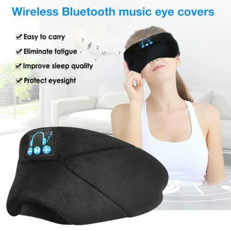 Отсоединяемая моющаяся Bluetooth 5,0 маска для глаз Спящая Музыка повязка для глаз с микрофоном беспроводные наушники Handsfree Eyes Cover Shades
