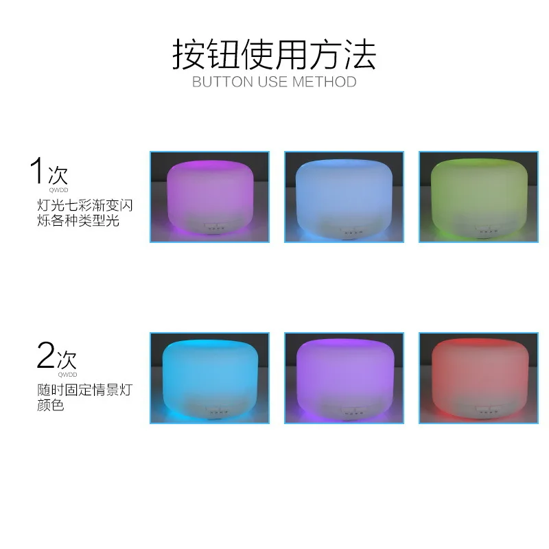 Cross Border for USB Auto Aromatherapy Humidifier Colorful Aroma Diffuser Ultrasonic Atomizer Mute Manufacturers Direct Selling