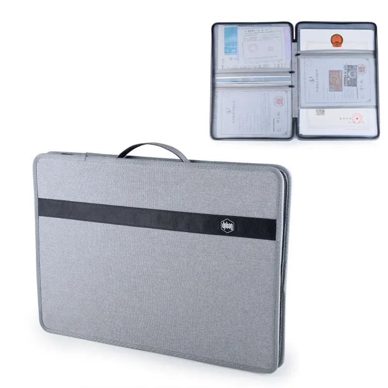 

48cm*33.5cm Keep Flat Document Storage Messenger Business Briefcase Handbags Multifunctional A4 Document File Organizer Bag Good