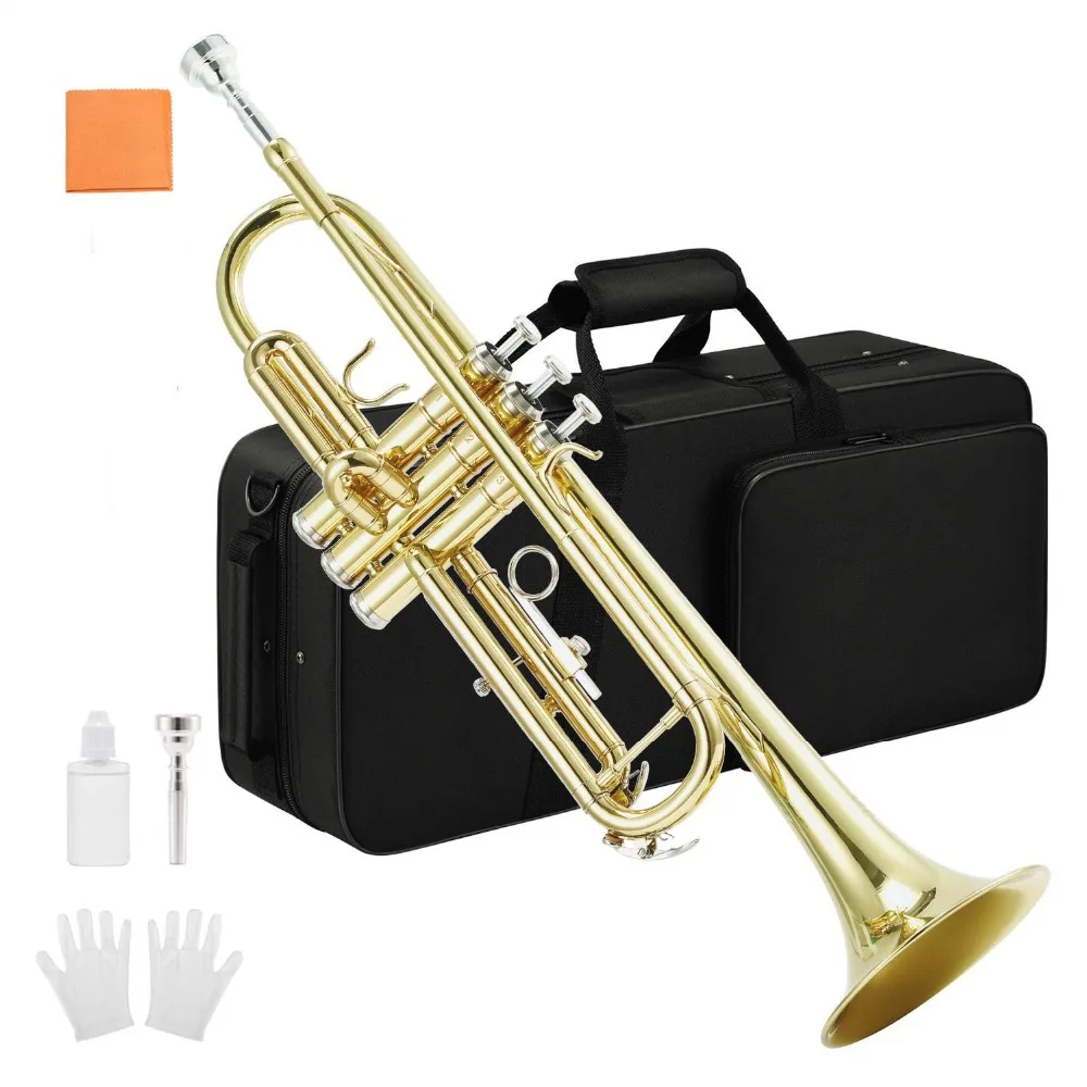 

Professional Trumpet Import Brass Gold Trumpet Digital Mechanical Welding Pipe Music Adopts Brass Musical Instruments